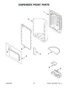 09 - Dispenser Front Parts parts for Whirlpool Refrigerator WRMF7736PV01 from AppliancePartsPros.com