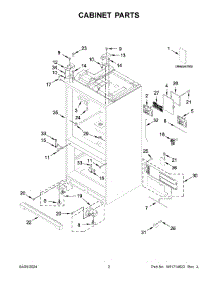 02 - Cabinet Parts parts for Whirlpool Refrigerator WRMF7736PZ00 from AppliancePartsPros.com