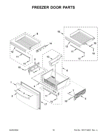 06 - Freezer Door Parts parts for Whirlpool Refrigerator WRMF7736PZ00 from AppliancePartsPros.com