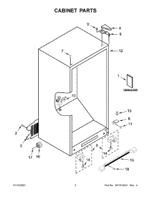 02 - Cabinet Parts parts for Whirlpool Refrigerator WRR56X18FW03 from AppliancePartsPros.com