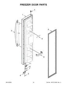 Freezer Door Parts parts for Whirlpool Refrigerator WRS311SDHB10 from AppliancePartsPros.com