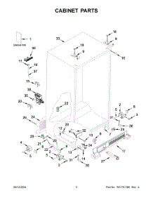 Cabinet Parts parts for Whirlpool Refrigerator WRS311SDHB10 from AppliancePartsPros.com