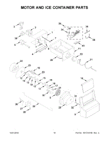 06 - Motor And Ice Container Parts parts for Whirlpool Refrigerator WRS311SDHM02 from AppliancePartsPros.com