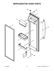 07 - Refrigerator Door Parts parts for Whirlpool Refrigerator WRS311SDHM02 from AppliancePartsPros.com