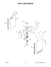 10 - Air Flow Parts parts for Whirlpool Refrigerator WRS311SDHM08 from AppliancePartsPros.com