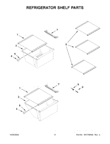 04 - Refrigerator Shelf Parts parts for Whirlpool Refrigerator WRS312SNHB06 from AppliancePartsPros.com