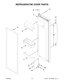 06 - Refrigerator Door Parts parts for Whirlpool Refrigerator WRS312SNHB06 from AppliancePartsPros.com