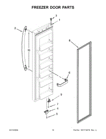 Freezer Door Parts parts for Whirlpool Refrigerator WRS312SNHM07 from AppliancePartsPros.com
