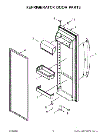 07 - Refrigerator Door Parts parts for Whirlpool Refrigerator WRS315SDHM12 from AppliancePartsPros.com