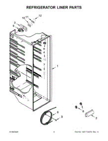 03 - Refrigerator Liner Parts parts for Whirlpool Refrigerator WRS315SDHM12 from AppliancePartsPros.com
