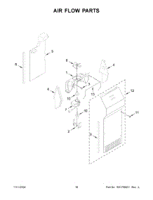 10 - Air Flow Parts parts for Whirlpool Refrigerator WRS315SDHM13 from AppliancePartsPros.com