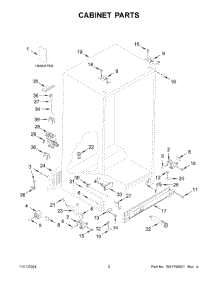 02 - Cabinet Parts parts for Whirlpool Refrigerator WRS315SDHM13 from AppliancePartsPros.com