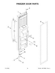 08 - Freezer Door Parts parts for Whirlpool Refrigerator WRS315SDHM13 from AppliancePartsPros.com