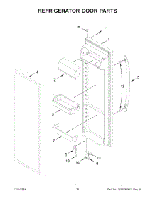 07 - Refrigerator Door Parts parts for Whirlpool Refrigerator WRS315SDHM13 from AppliancePartsPros.com