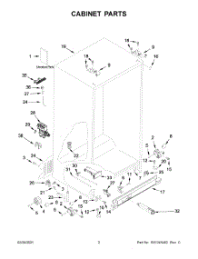 02 - Cabinet Parts parts for Whirlpool Refrigerator WRS315SDHZ00 from AppliancePartsPros.com