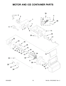06 - Motor And Ice Container Parts parts for Whirlpool Refrigerator WRS315SDHZ00 from AppliancePartsPros.com
