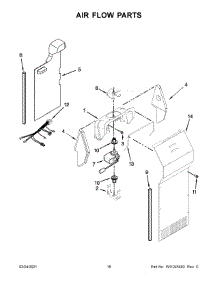10 - Air Flow Parts parts for Whirlpool Refrigerator WRS315SDHZ00 from AppliancePartsPros.com
