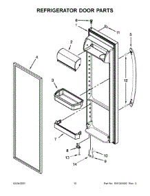 07 - Refrigerator Door Parts parts for Whirlpool Refrigerator WRS315SDHZ00 from AppliancePartsPros.com