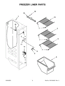 05 - Freezer Liner Parts parts for Whirlpool Refrigerator WRS315SDHZ00 from AppliancePartsPros.com