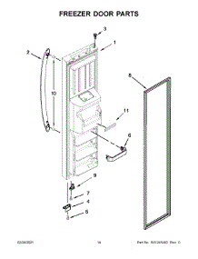 08 - Freezer Door Parts parts for Whirlpool Refrigerator WRS315SDHZ00 from AppliancePartsPros.com