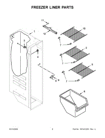 05 - Freezer Liner Parts parts for Whirlpool Refrigerator WRS315SDHZ04 from AppliancePartsPros.com