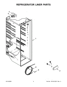 03 - Refrigerator Liner Parts parts for Whirlpool Refrigerator WRS315SDHZ04 from AppliancePartsPros.com