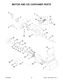 06 - Motor And Ice Container Parts parts for Whirlpool Refrigerator WRS315SDHZ04 from AppliancePartsPros.com