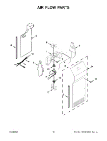 10 - Air Flow Parts parts for Whirlpool Refrigerator WRS315SDHZ04 from AppliancePartsPros.com