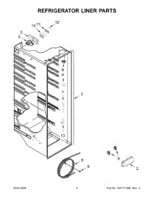 Refrigerator Liner Parts parts for Whirlpool Refrigerator WRS315SDHZ18 from AppliancePartsPros.com