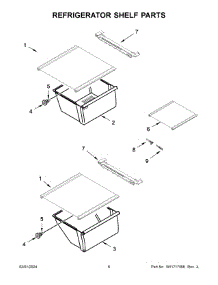 Refrigerator Shelf Parts parts for Whirlpool Refrigerator WRS315SDHZ18 from AppliancePartsPros.com