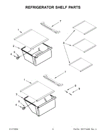 Refrigerator Shelf Parts parts for Whirlpool Refrigerator WRS315SNHM08 from AppliancePartsPros.com