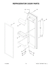 06 - Refrigerator Door Parts parts for Whirlpool Refrigerator WRS315SNHM09 from AppliancePartsPros.com