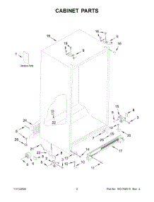 02 - Cabinet Parts parts for Whirlpool Refrigerator WRS315SNHM09 from AppliancePartsPros.com