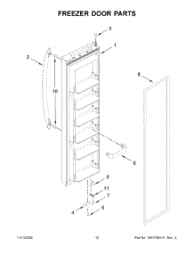 07 - Freezer Door Parts parts for Whirlpool Refrigerator WRS315SNHM09 from AppliancePartsPros.com