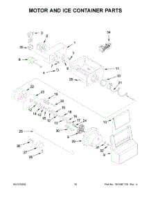 06 - Motor And Ice Container Parts parts for Whirlpool Refrigerator WRS321SDHV05 from AppliancePartsPros.com