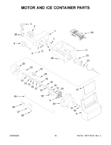 Motor And Ice Container Parts parts for Whirlpool Refrigerator WRS321SDHW10 from AppliancePartsPros.com