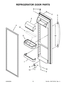 Refrigerator Door Parts parts for Whirlpool Refrigerator WRS321SDHW10 from AppliancePartsPros.com