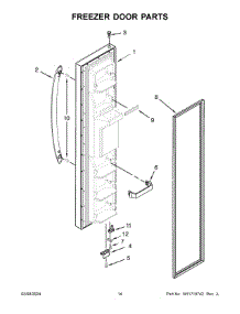 Freezer Door Parts parts for Whirlpool Refrigerator WRS321SDHW10 from AppliancePartsPros.com