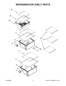 04 - Refrigerator Shelf Parts parts for Whirlpool Refrigerator WRS321SDHZ04 from AppliancePartsPros.com