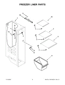 05 - Freezer Liner Parts parts for Whirlpool Refrigerator WRS321SDHZ08 from AppliancePartsPros.com