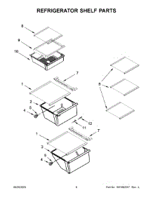 04 - Refrigerator Shelf Parts parts for Whirlpool Refrigerator WRS321SDHZ11 from AppliancePartsPros.com