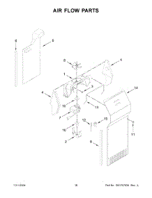 10 - Air Flow Parts parts for Whirlpool Refrigerator WRS321SDHZ13 from AppliancePartsPros.com