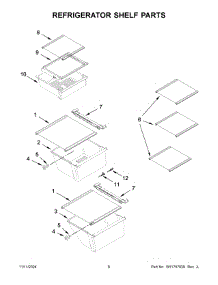 04 - Refrigerator Shelf Parts parts for Whirlpool Refrigerator WRS321SDHZ13 from AppliancePartsPros.com