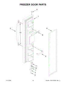 08 - Freezer Door Parts parts for Whirlpool Refrigerator WRS321SDHZ13 from AppliancePartsPros.com