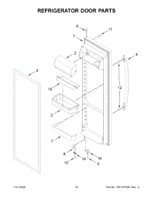 07 - Refrigerator Door Parts parts for Whirlpool Refrigerator WRS321SDHZ13 from AppliancePartsPros.com