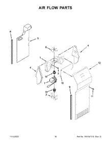 10 - Air Flow Parts parts for Whirlpool Refrigerator WRS325SDHB08 from AppliancePartsPros.com