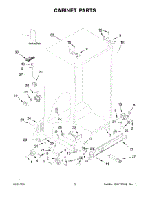 02 - Cabinet Parts parts for Whirlpool Refrigerator WRS325SDHB10 from AppliancePartsPros.com