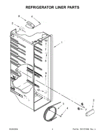 03 - Refrigerator Liner Parts parts for Whirlpool Refrigerator WRS325SDHB10 from AppliancePartsPros.com