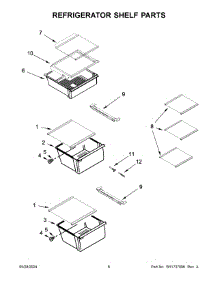 04 - Refrigerator Shelf Parts parts for Whirlpool Refrigerator WRS325SDHB10 from AppliancePartsPros.com