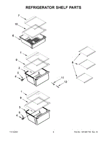 04 - Refrigerator Shelf Parts parts for Whirlpool Refrigerator WRS325SDHV05 from AppliancePartsPros.com
